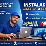 Instalare Windows 11*10 Licenta, Drivere, Office 2024 imprimanta si jocuri